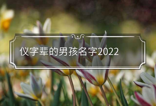 仪字辈的男孩名字2022 仪字辈取什么名字好听