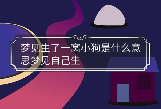 梦到自己生孩子然后变成狗，探索梦境背后的深层含义