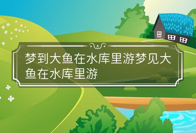 梦到大鱼在水库里游 梦见大鱼在水库里游